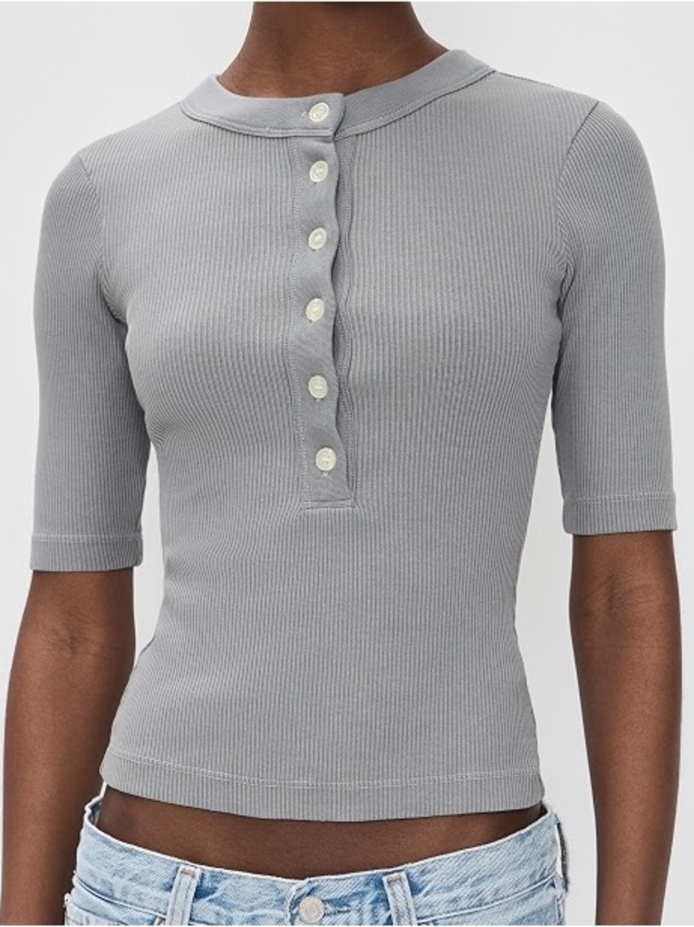 NWOT Citizens of Humanity Nali short sleeve henley Balboa small